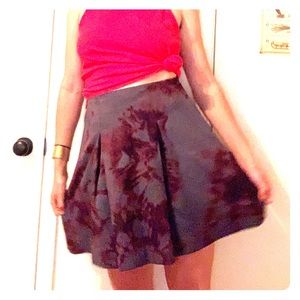 Vintage Tie Dye Pleated Skirt